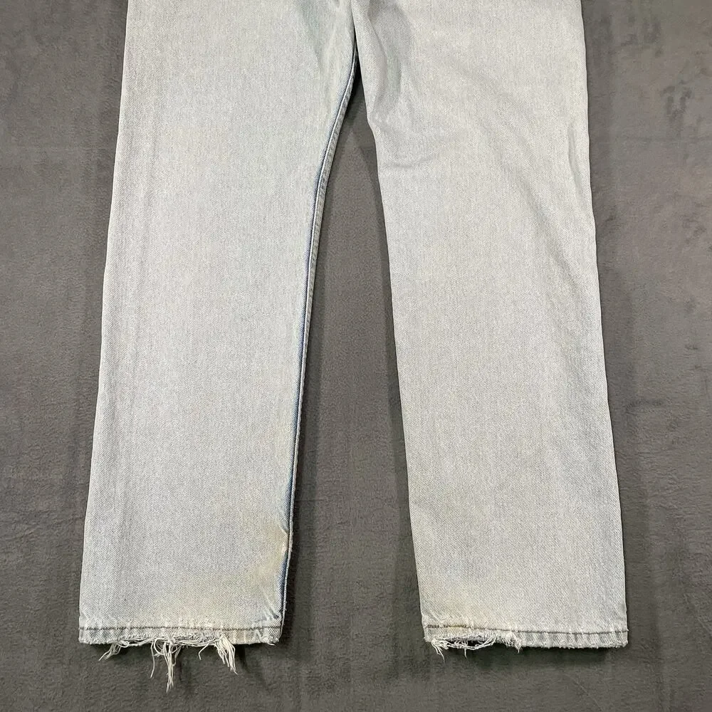 Levi’s 505 Jeans Light Wash Blue Men’s 34x30 Distressed Straight Denim